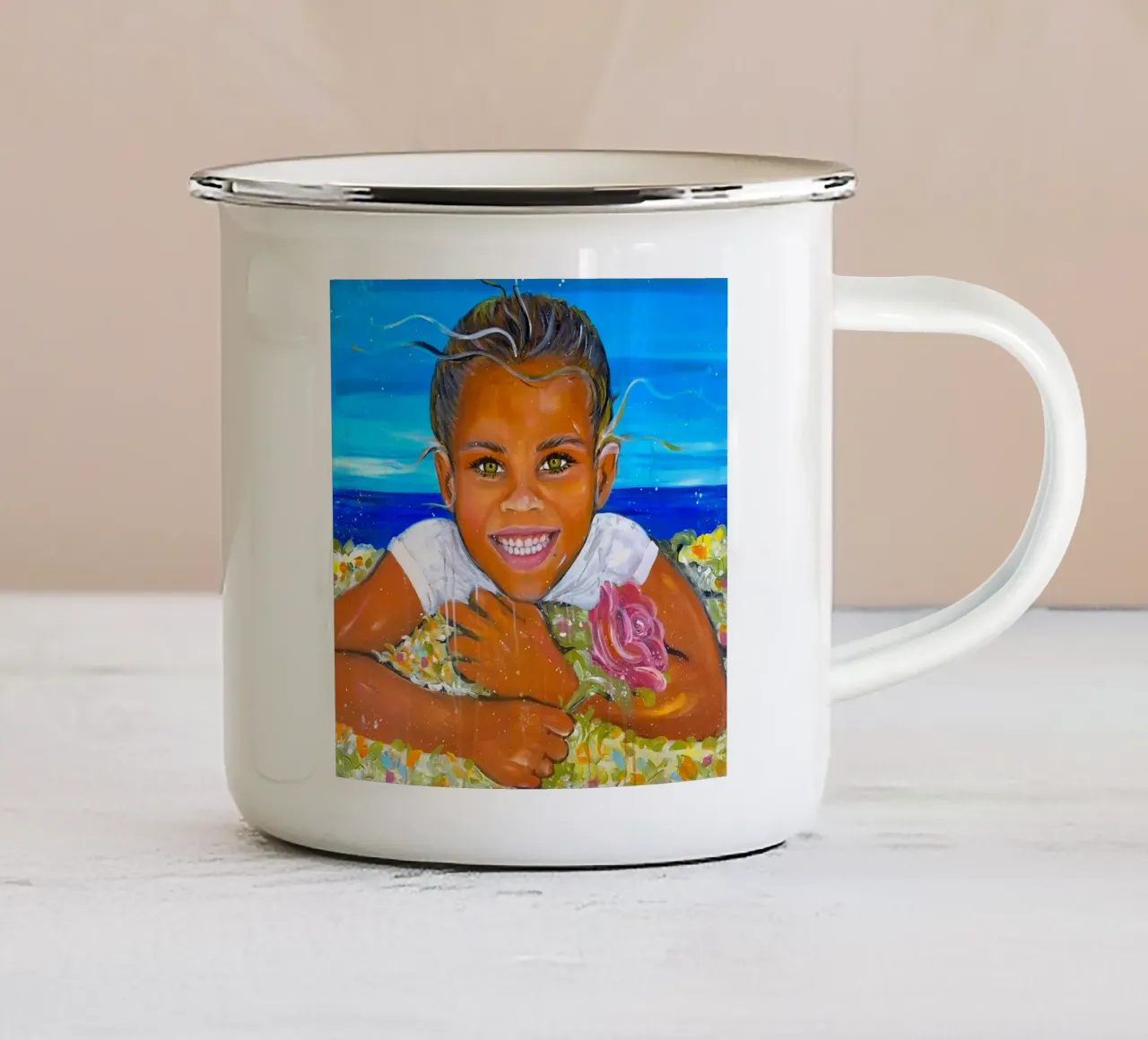 Sunshine tazza in smalto da Happy 😃 Art 🎨 by Christine Schnoell