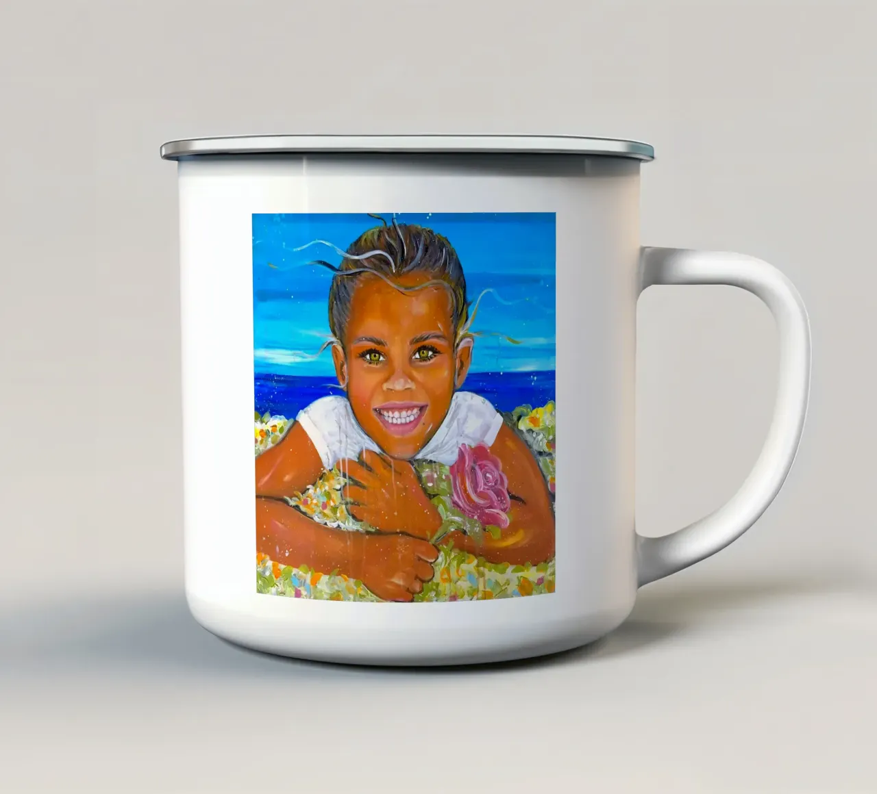 Sunshine tazza in smalto da Happy 😃 Art 🎨 by Christine Schnoell