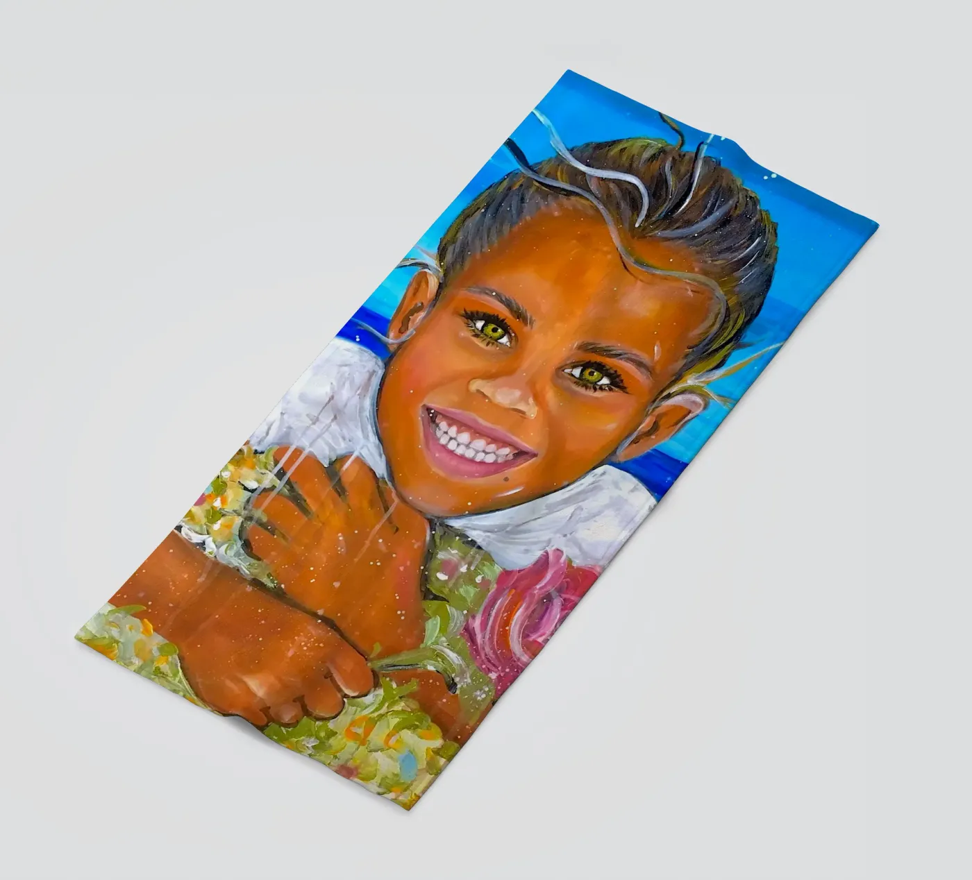 Sunshine beach towel by Happy 😃 Art 🎨 by Christine Schnoell