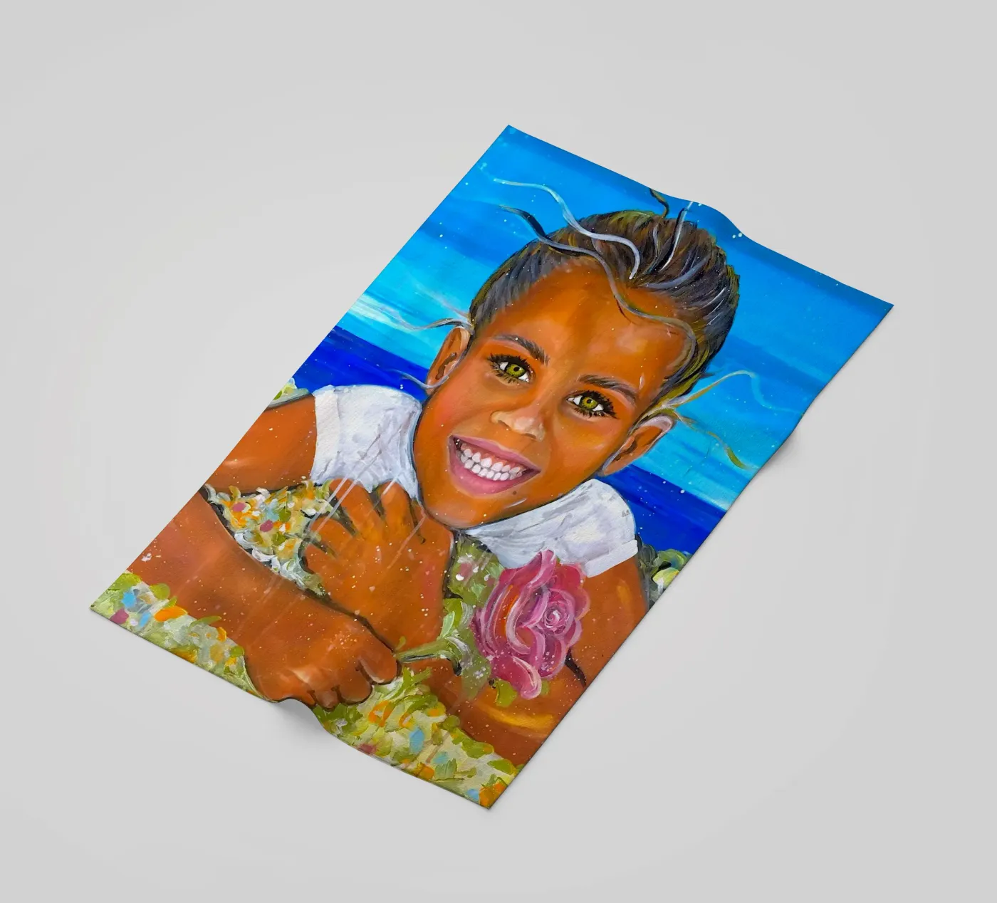 Sunshine telo mare da Happy 😃 Art 🎨 by Christine Schnoell