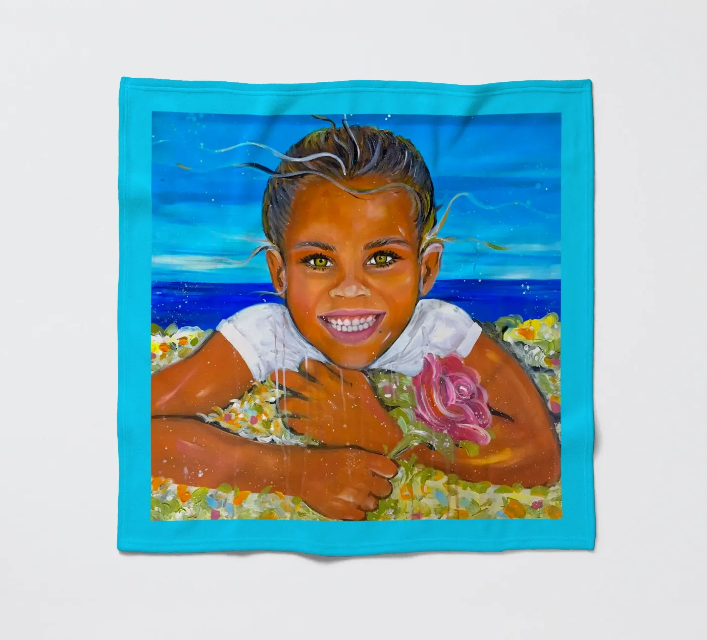 Sunshine Fleecedecke von Happy 😃 Art 🎨 by Christine Schnoell
