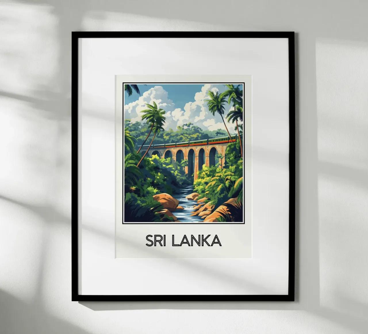 Sri Lanka poster con telaio in legno da Frame the World