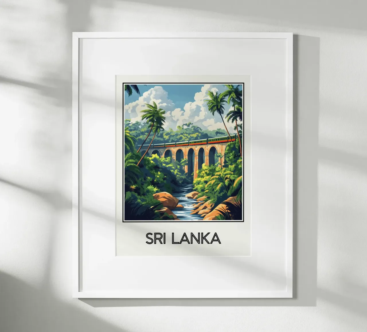 Sri Lanka poster con telaio in legno da Frame the World