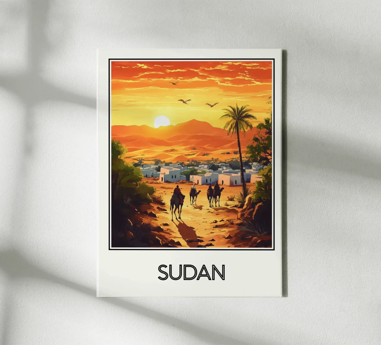 Soedan canvas met Baklijst van Frame the World