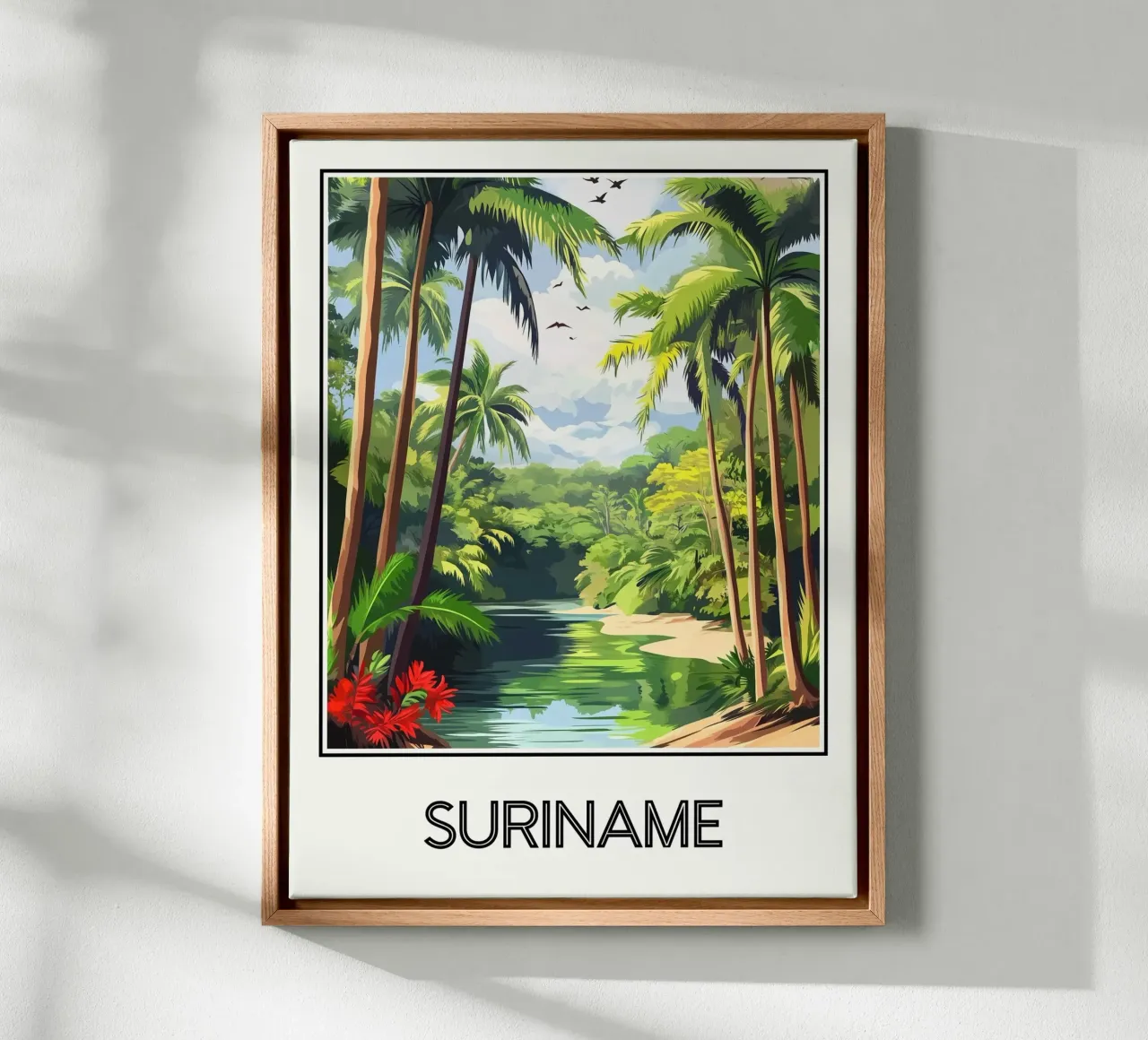 Suriname tela con Cornice a cassetta da Frame the World
