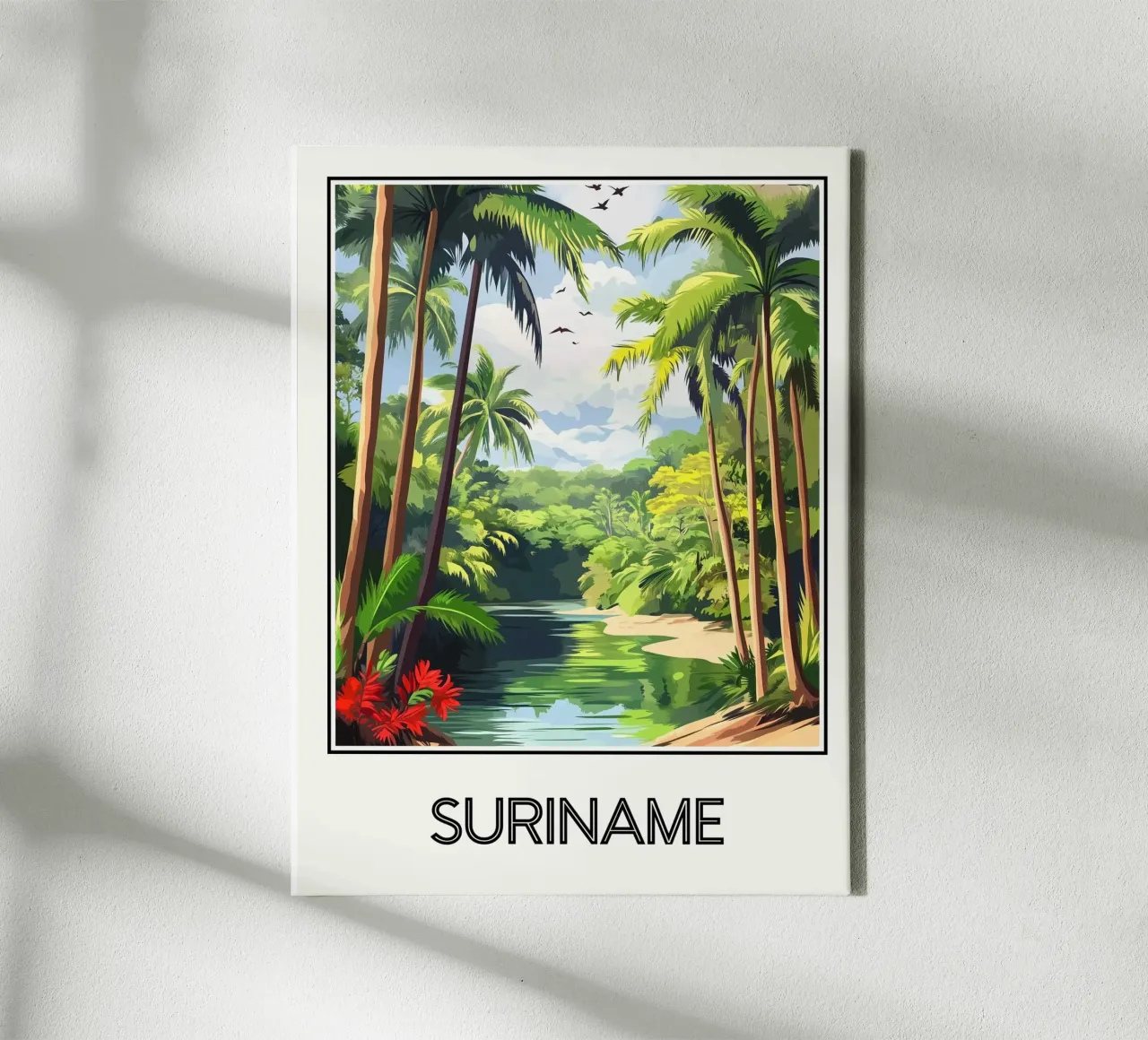 Suriname tela con Cornice a cassetta da Frame the World