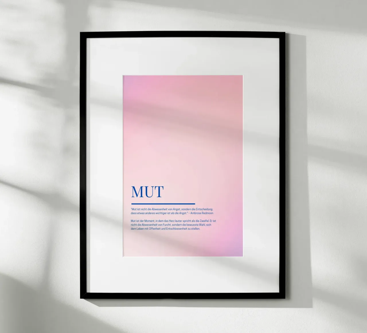 Achtsamkeits-Poster „Mut“ – Stärke beginnt in dir poster da Grünkraftwerk