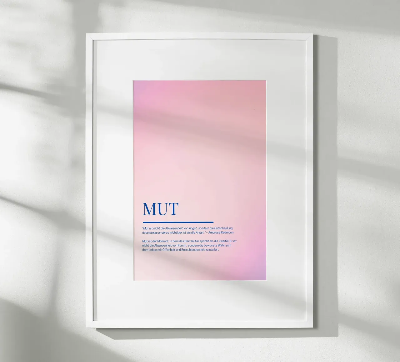 Achtsamkeits-Poster „Mut“ – Stärke beginnt in dir poster da Grünkraftwerk