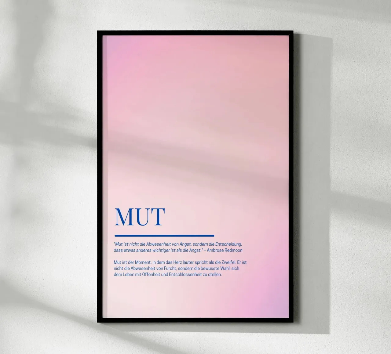 Achtsamkeits-Poster „Mut“ – Stärke beginnt in dir poster da Grünkraftwerk