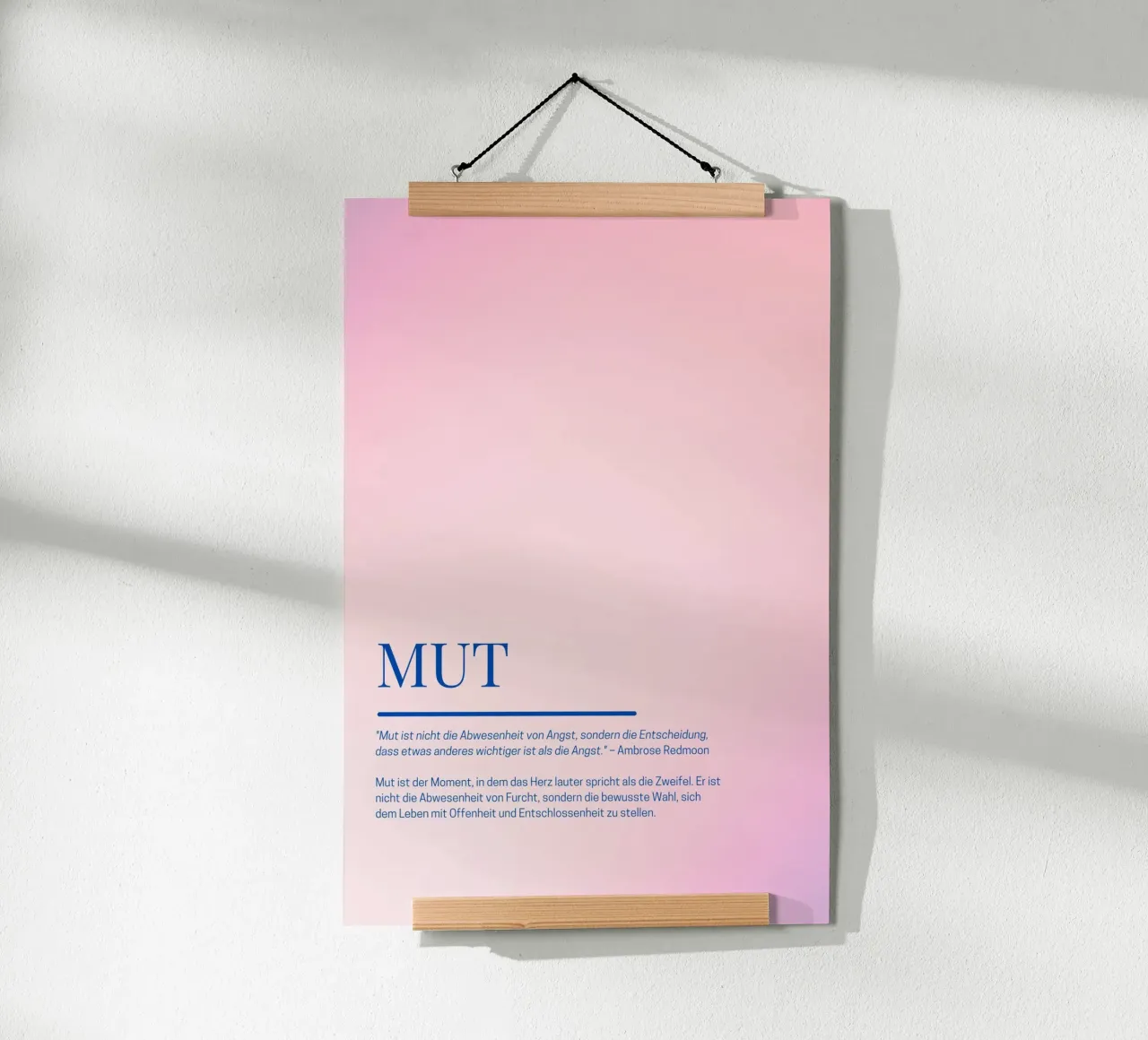 Achtsamkeits-Poster „Mut“ – Stärke beginnt in dir poster da Grünkraftwerk