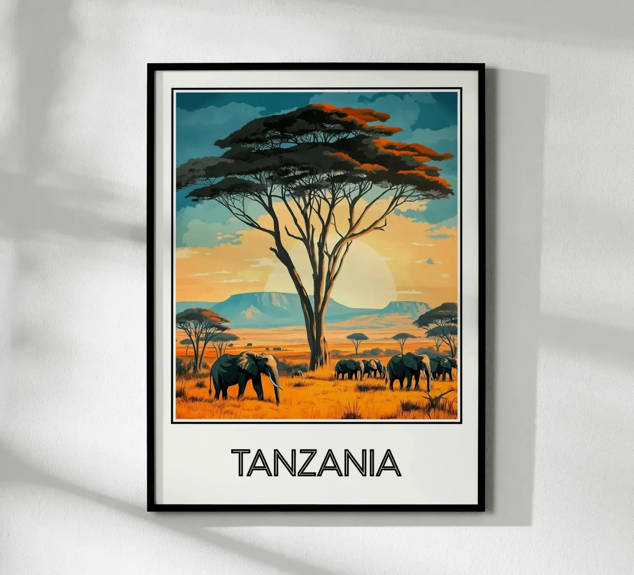 Tanzania poster con telaio in alluminio da Frame the World