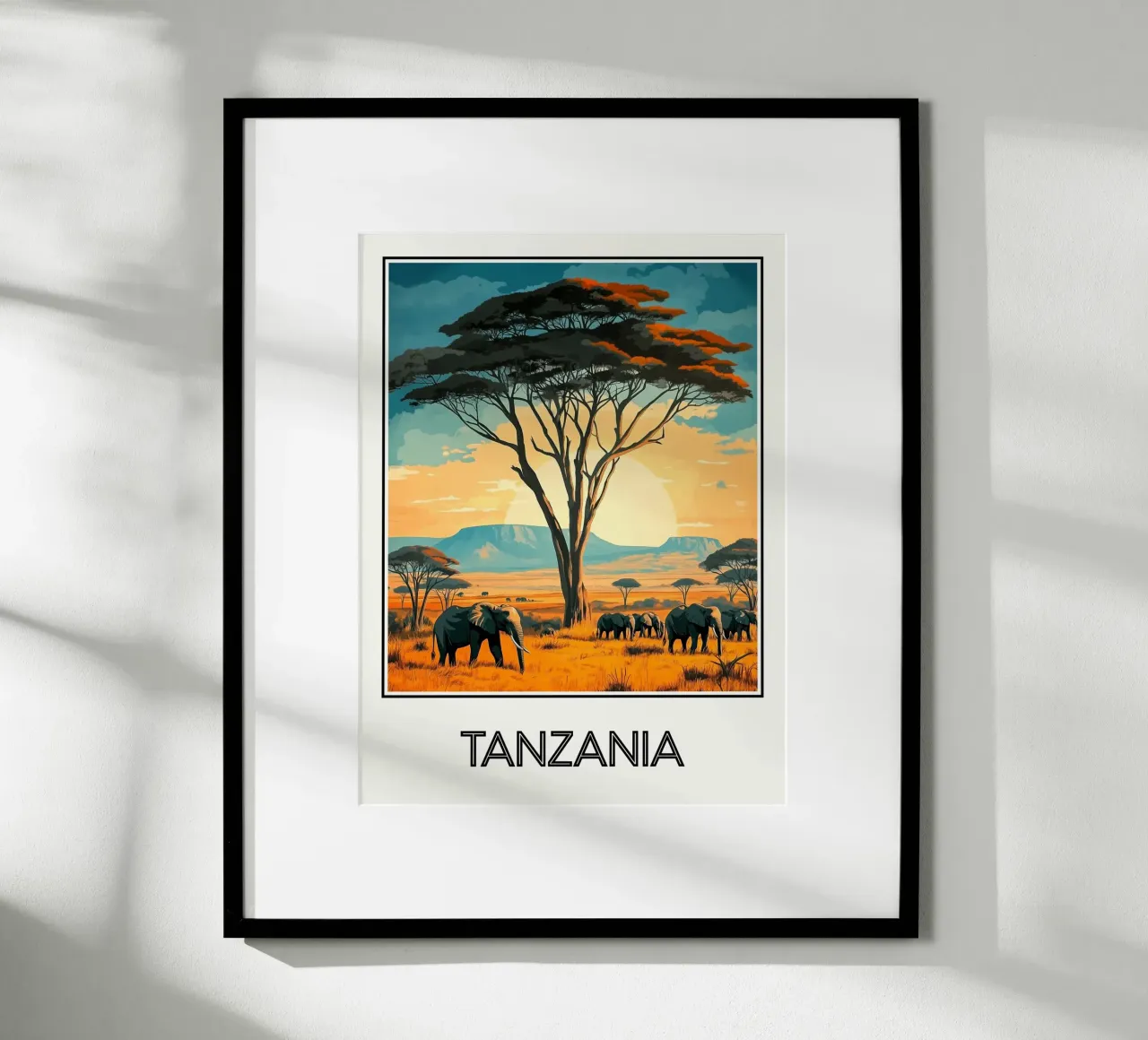 Tanzania poster con telaio in alluminio da Frame the World
