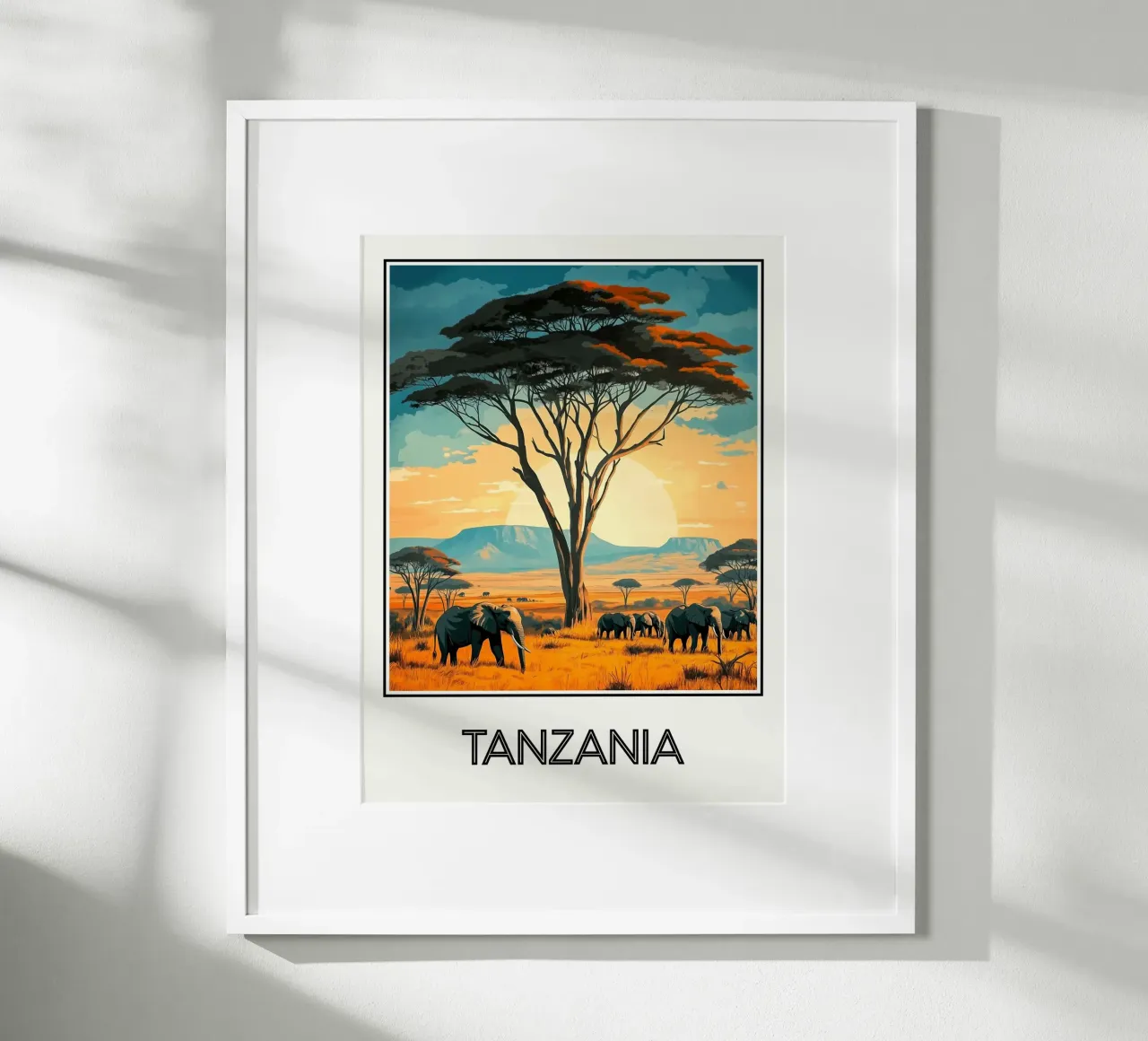 Tanzania poster con telaio in alluminio da Frame the World