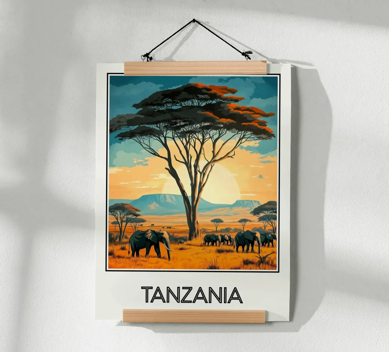 Tanzania poster con telaio in alluminio da Frame the World