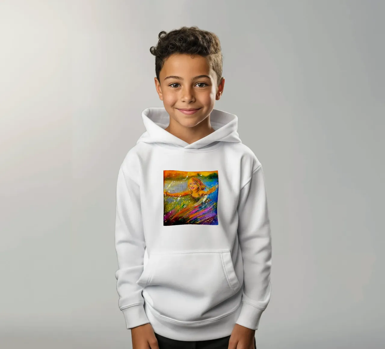 Farben des Glücks kids hoodie by Happy 😃 Art 🎨 by Christine Schnoell