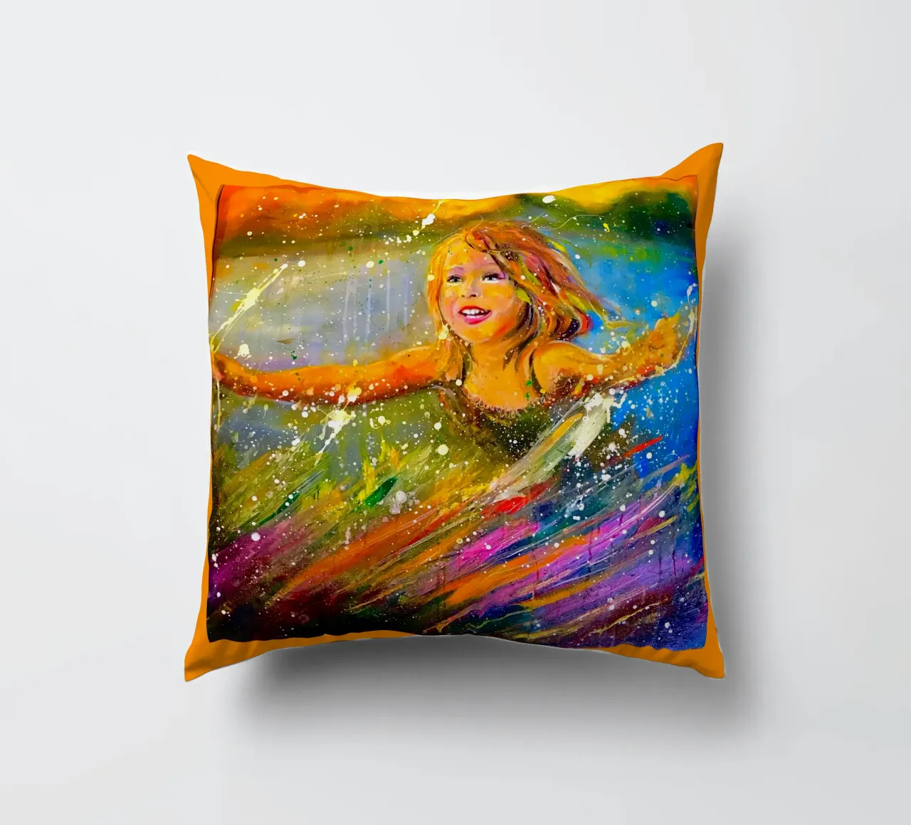 Farben des Glücks cuscino da Happy 😃 Art 🎨 by Christine Schnoell