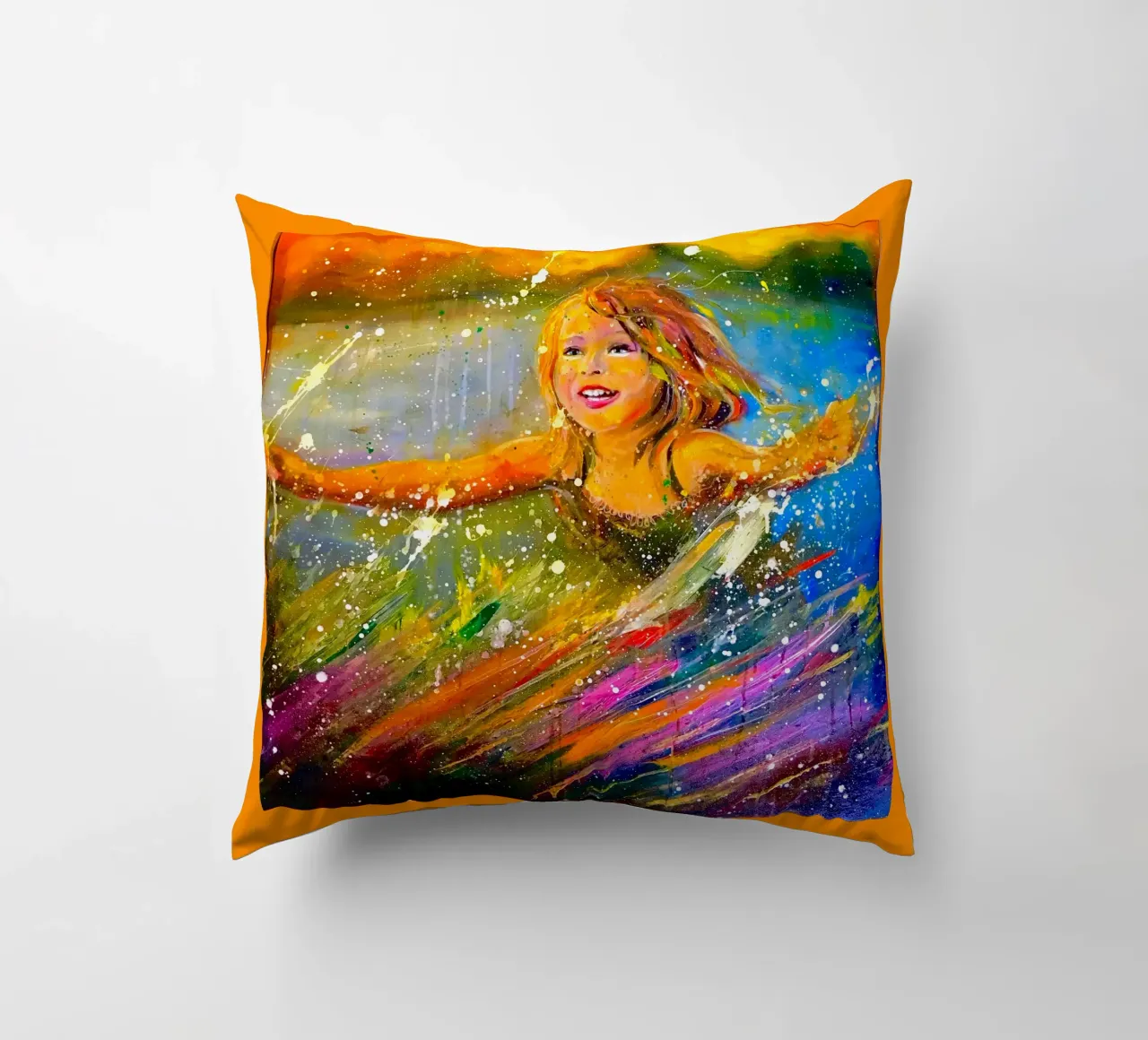 Farben des Glücks cuscino da Happy 😃 Art 🎨 by Christine Schnoell
