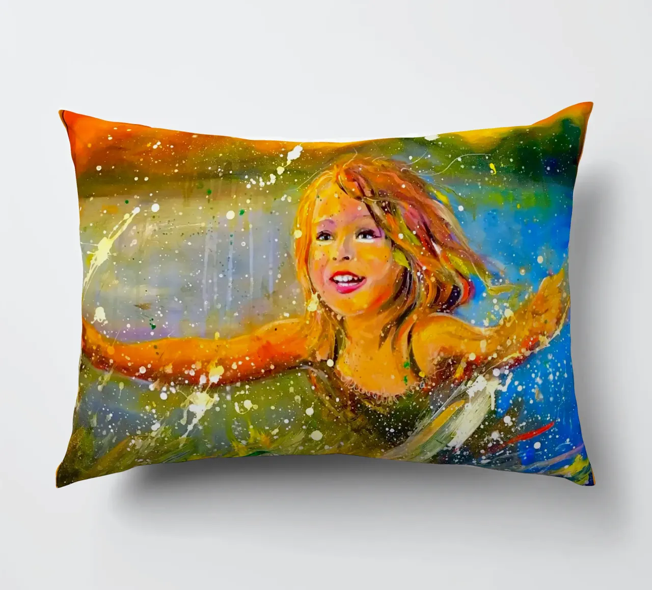 Farben des Glücks cuscino da Happy 😃 Art 🎨 by Christine Schnoell