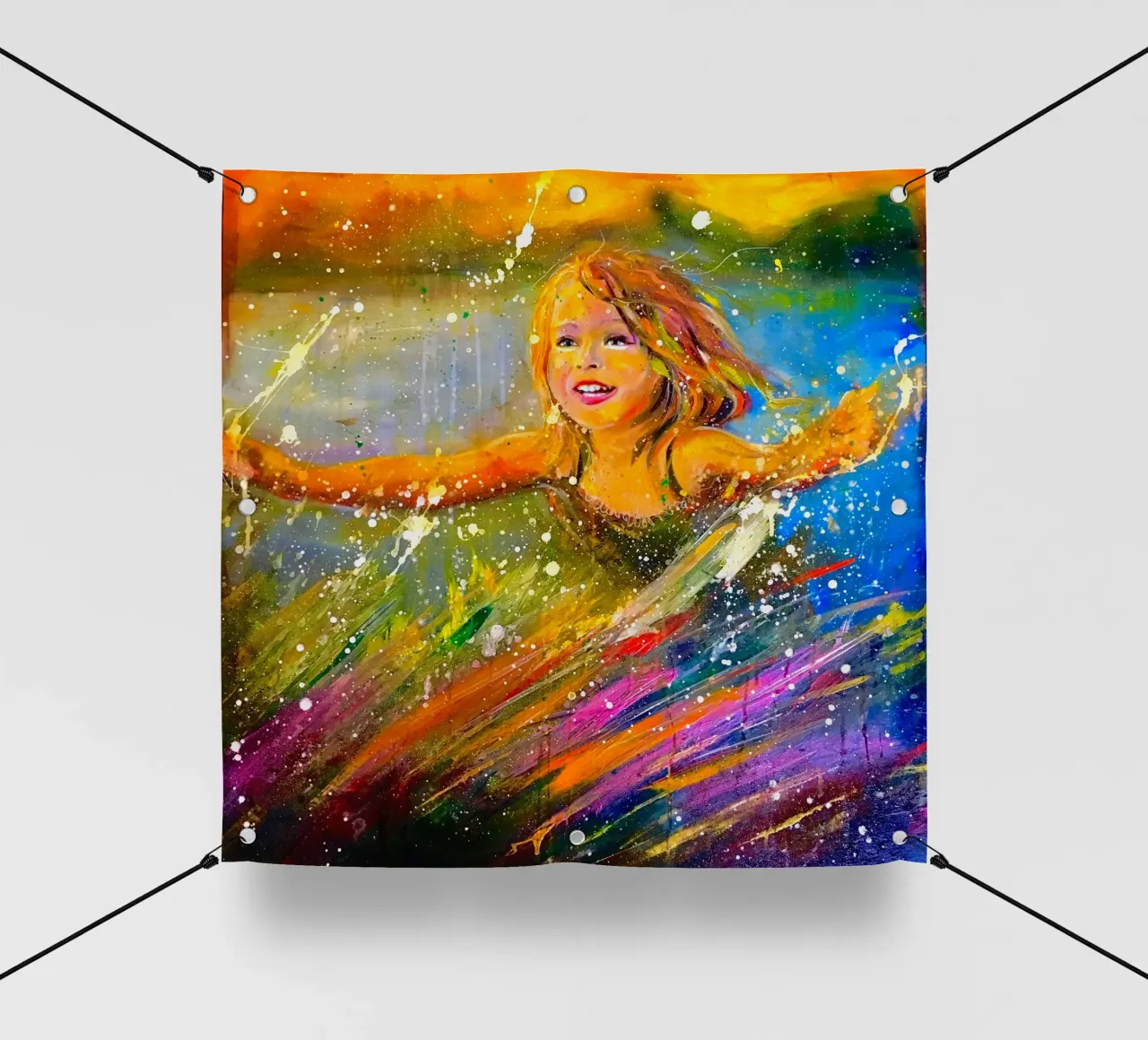 Farben des Glücks telo in pvc da Happy 😃 Art 🎨 by Christine Schnoell