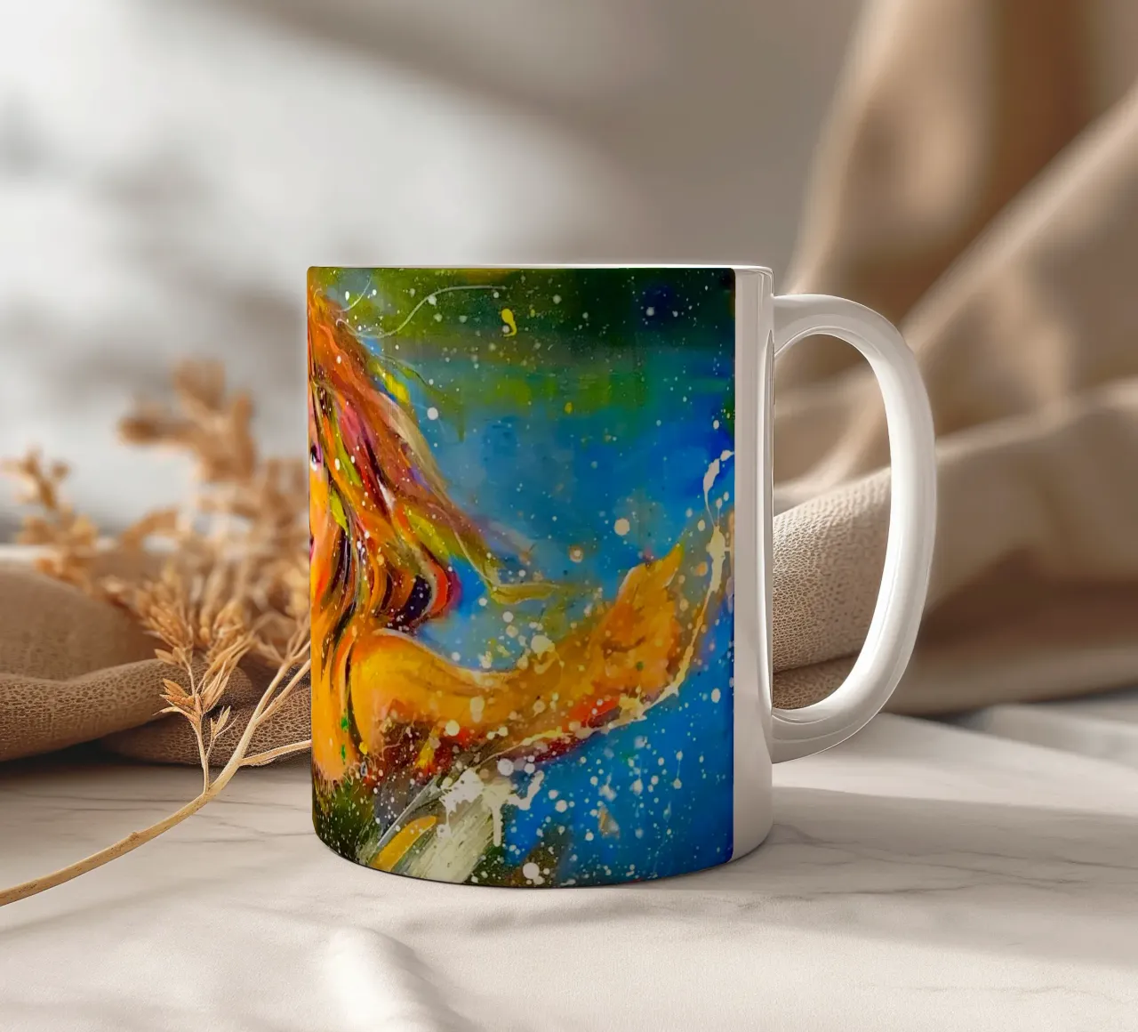 Farben des Glücks tazza in ceramica da Happy 😃 Art 🎨 by Christine Schnoell
