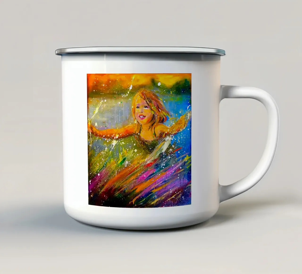 Farben des Glücks tazza in smalto da Happy 😃 Art 🎨 by Christine Schnoell