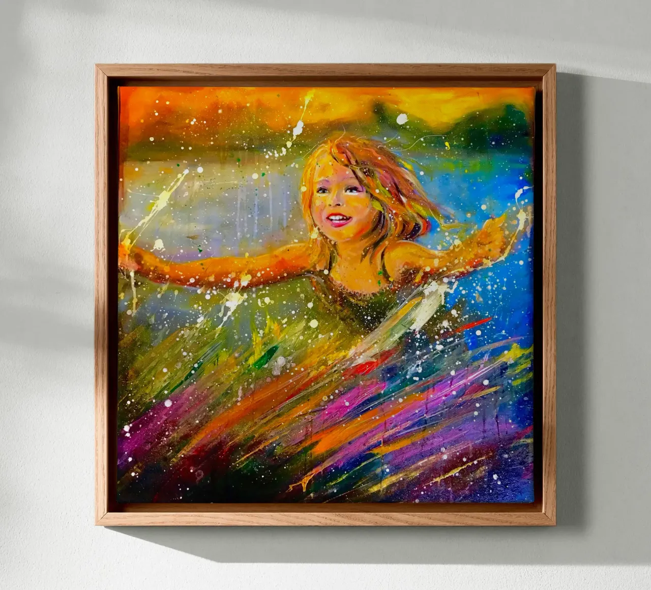 Farben des Glücks tela con Cornice a cassetta da Happy 😃 Art 🎨 by Christine Schnoell