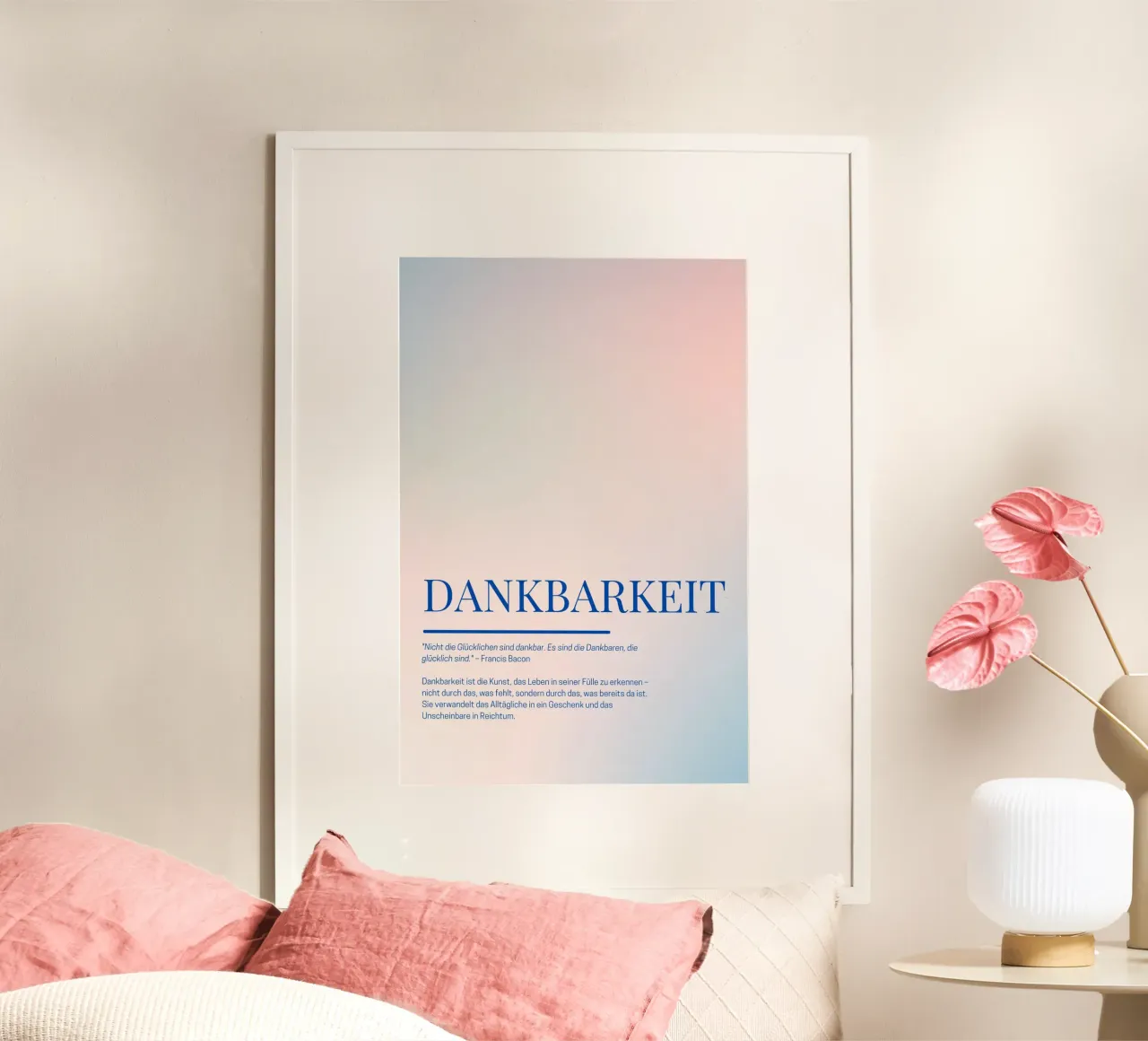 Achtsamkeits-Poster „Dankbarkeit“ – Die Kunst, das Leben wer poster da Grünkraftwerk