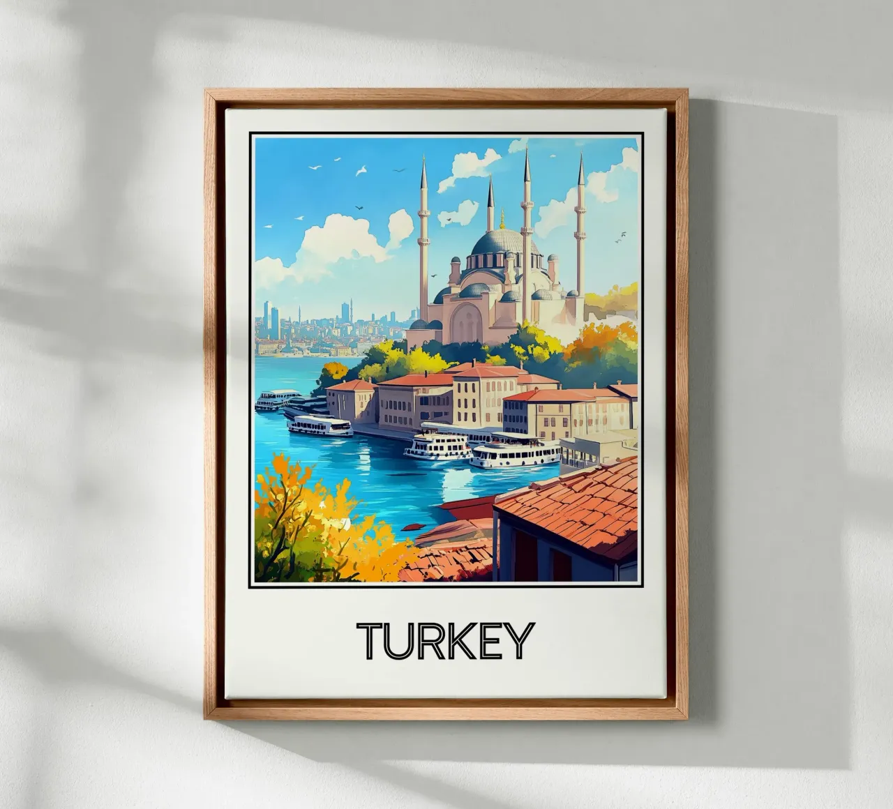 Turquie tela con Cornice a cassetta da Frame the World