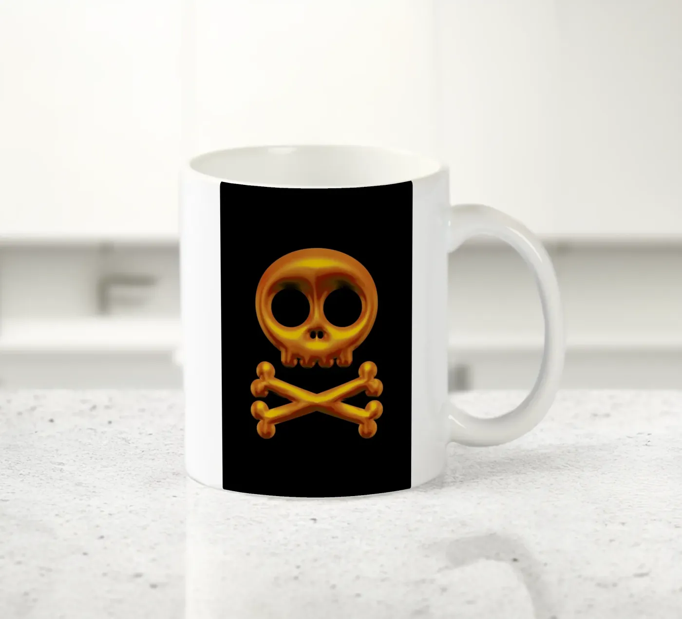 Skull ceramic mug by Octavian