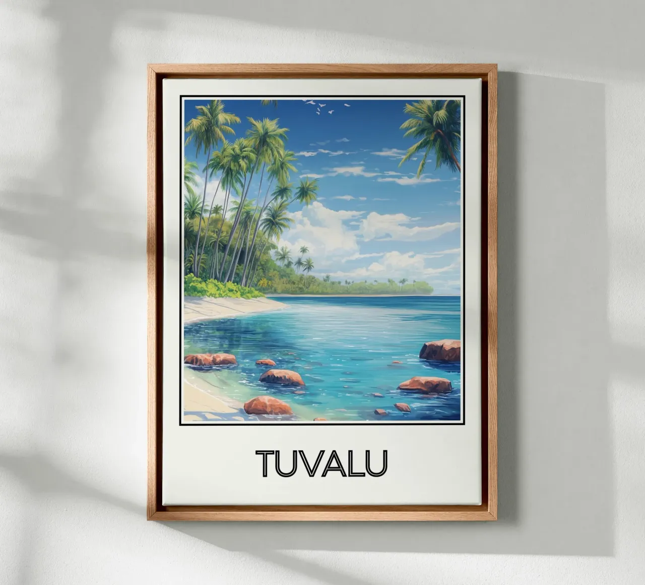 Tuvalu tela con Cornice a cassetta da Frame the World