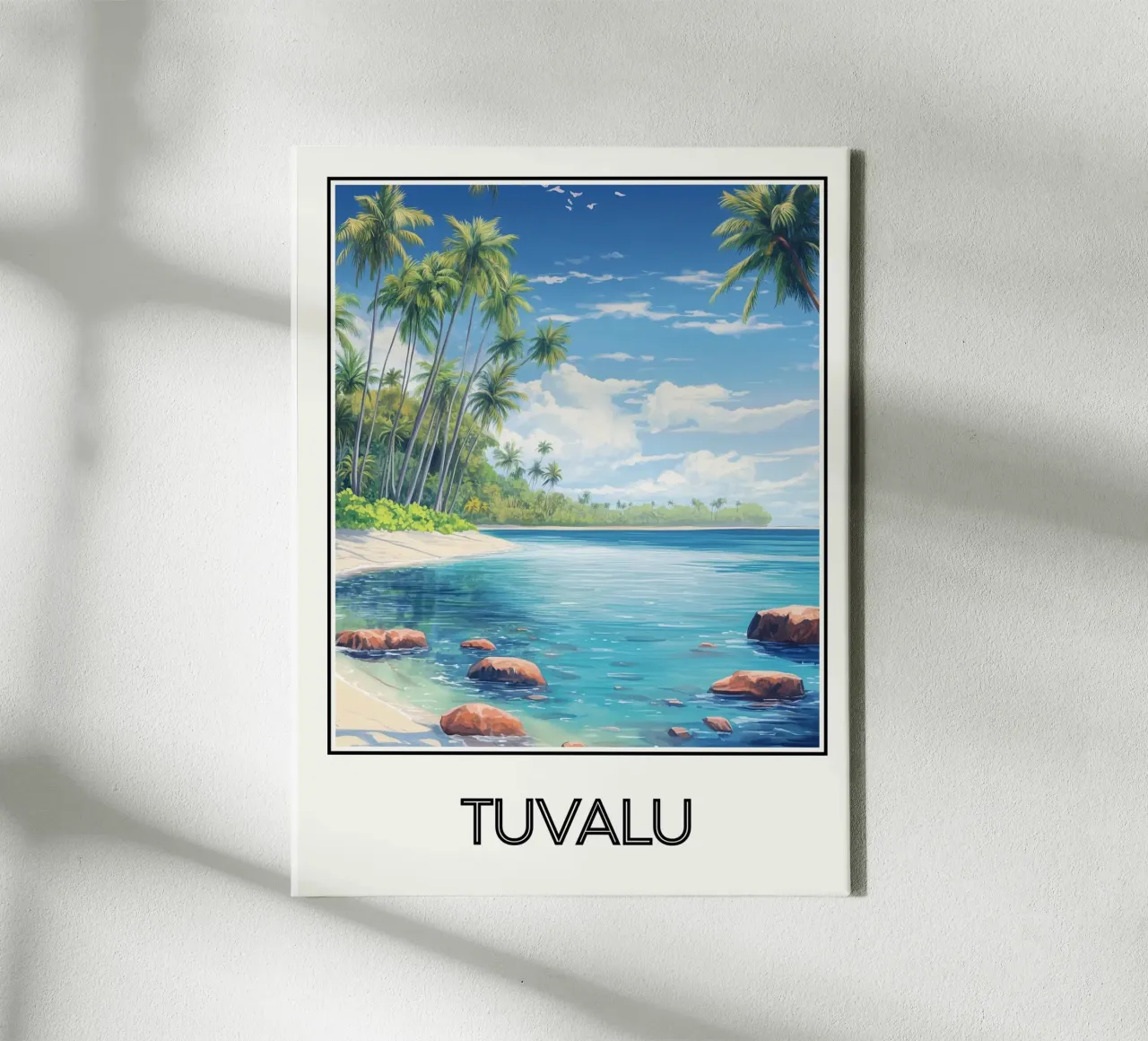 Tuvalu tela con Cornice a cassetta da Frame the World