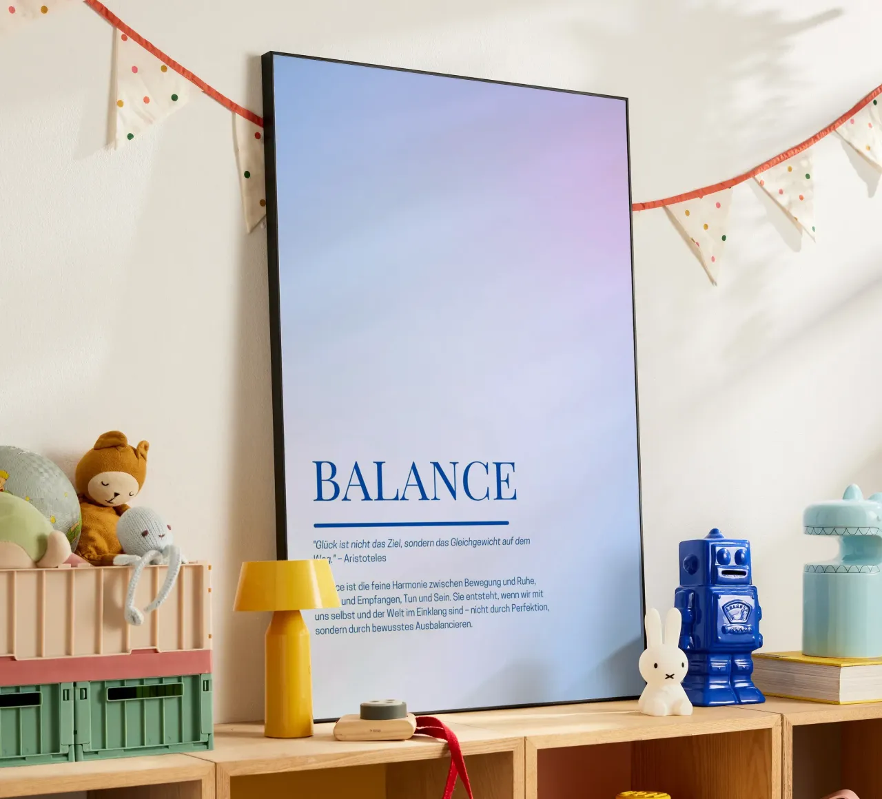 Achtsamkeits-Poster „Balance“ – Finde deine innere Mitte Alu-Dibond von Grünkraftwerk