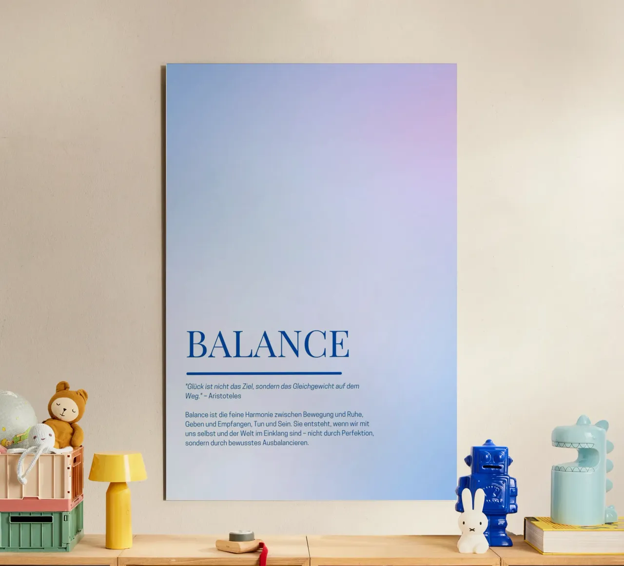 Achtsamkeits-Poster „Balance“ – Finde deine innere Mitte Alu-Dibond von Grünkraftwerk