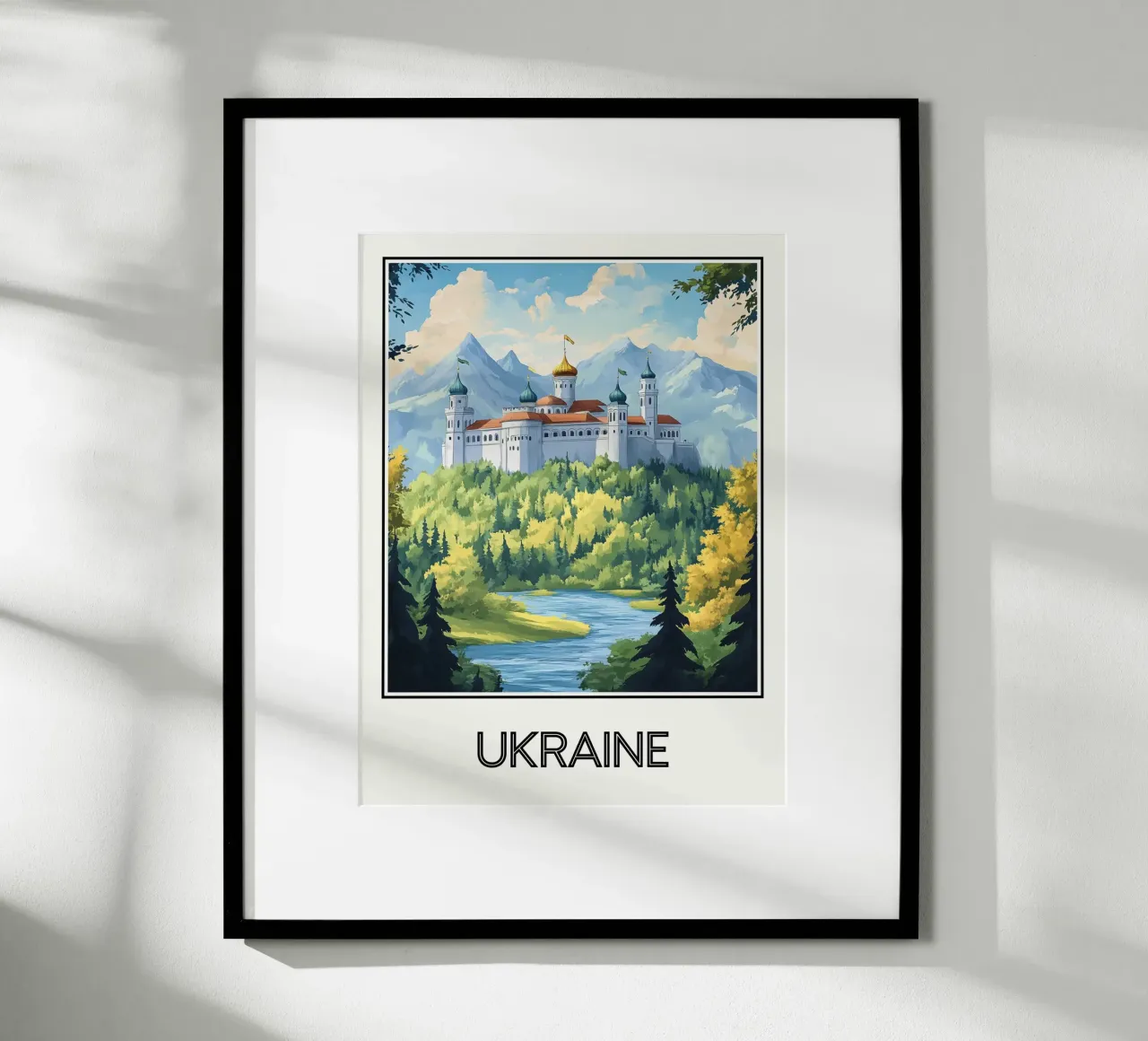 Ucraina poster con telaio in alluminio da Frame the World