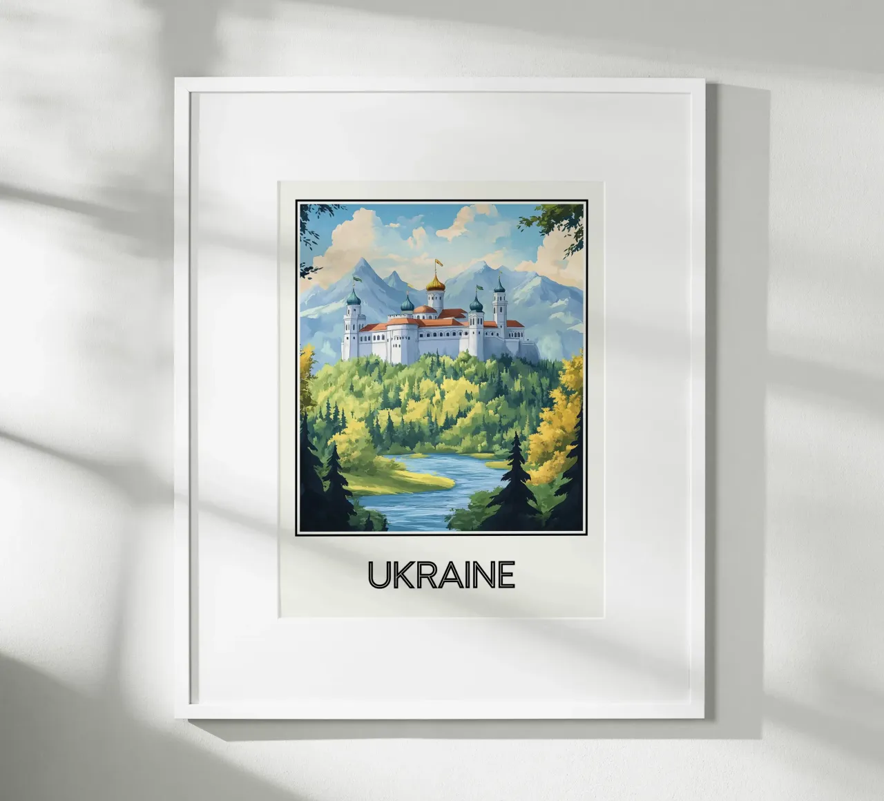 Ucraina poster con telaio in alluminio da Frame the World