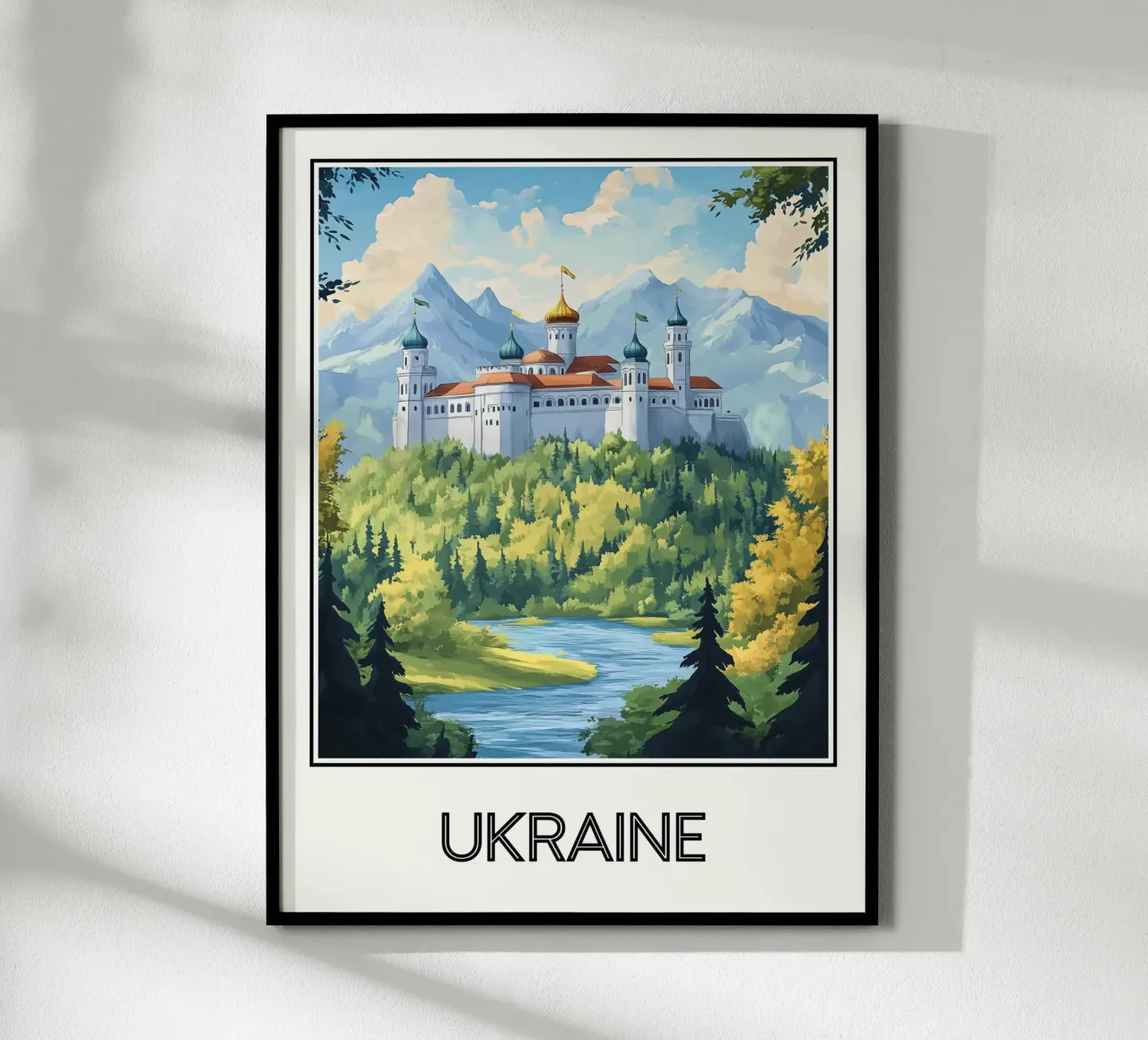Ucraina poster con telaio in alluminio da Frame the World