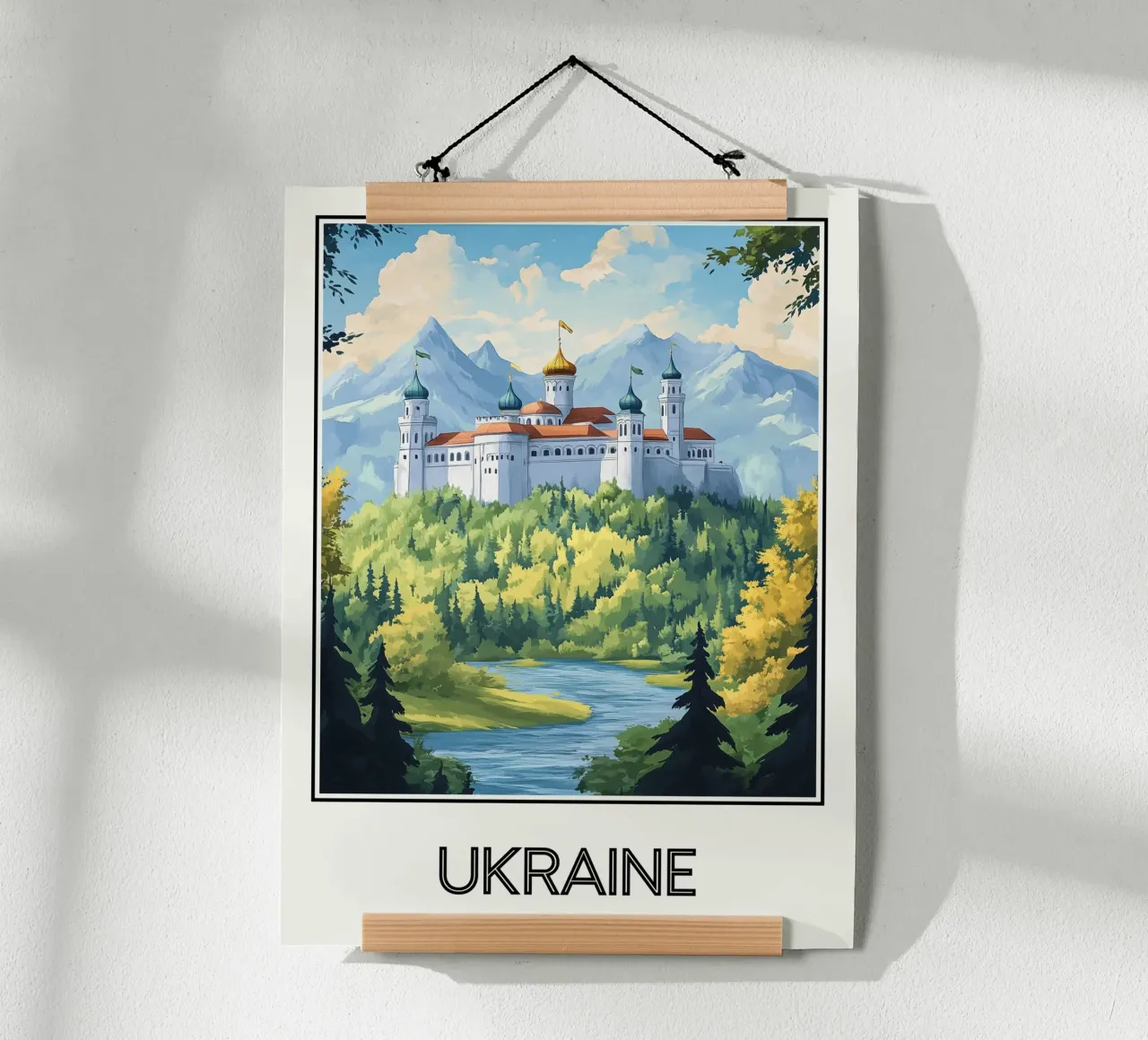 Ucraina poster con telaio in alluminio da Frame the World