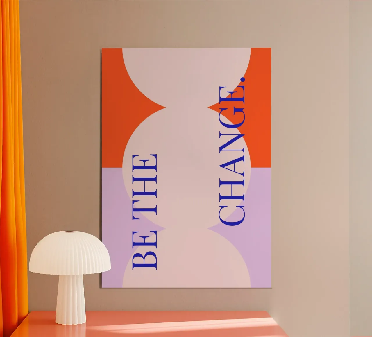 Poster „Be the Change“ – Inspiration für eine bessere Welt poster con telaio in alluminio da Grünkraftwerk