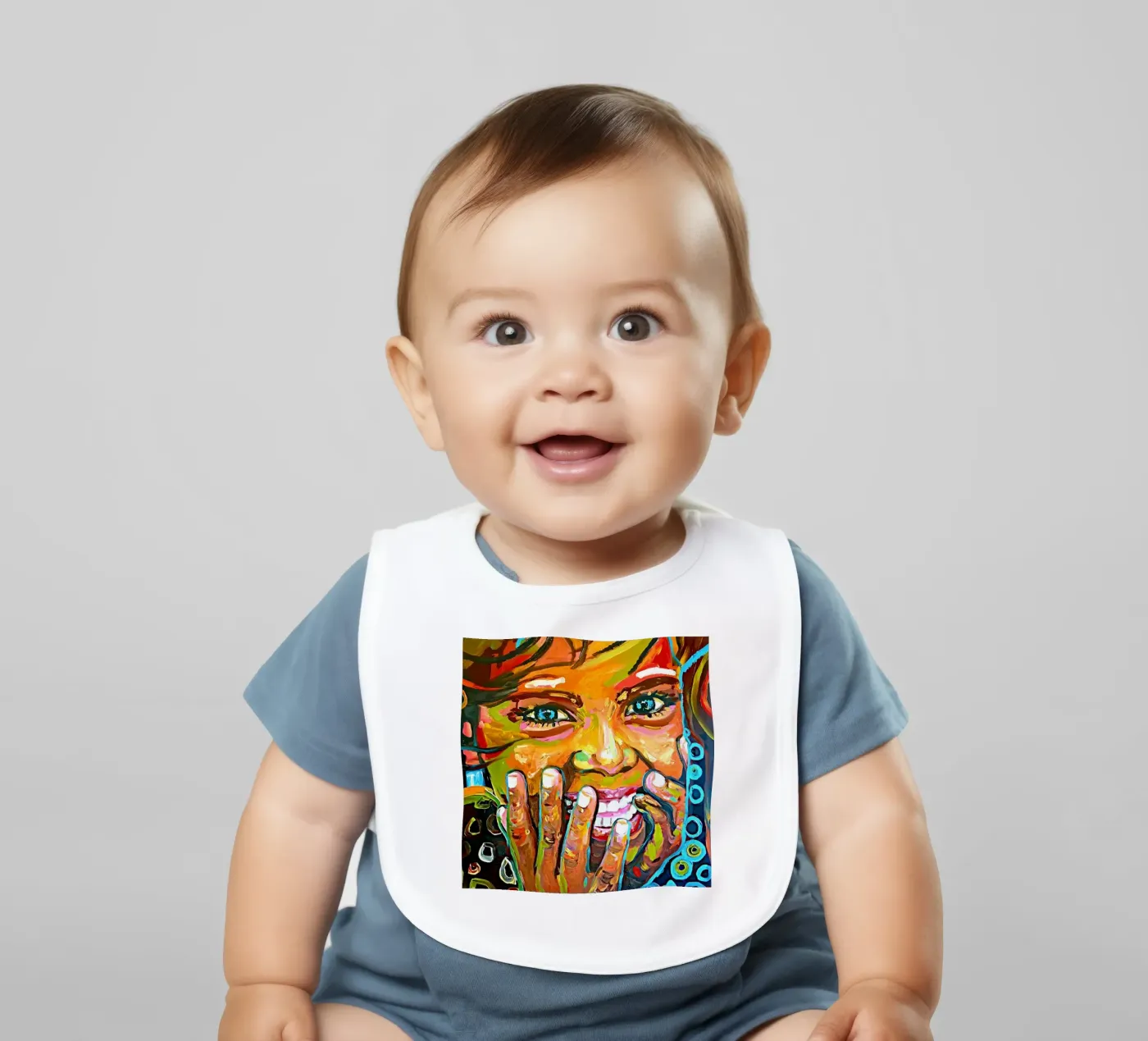 Happiness bavaglino da Happy 😃 Art 🎨 by Christine Schnoell