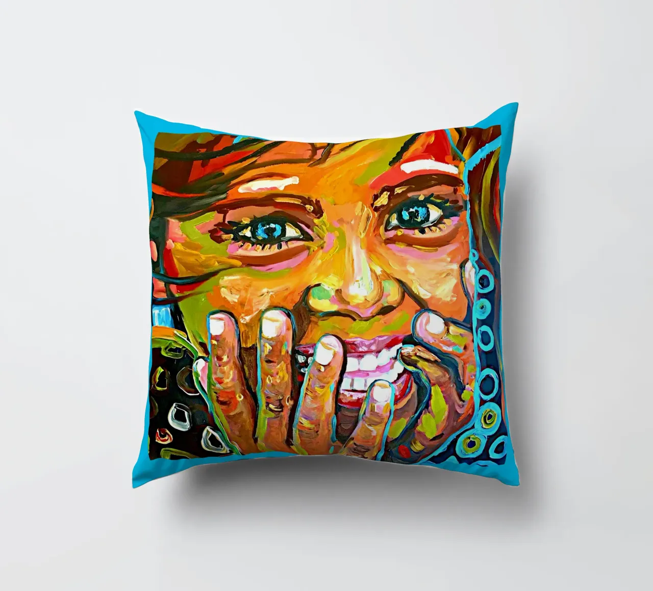 Happiness cuscino da Happy 😃 Art 🎨 by Christine Schnoell