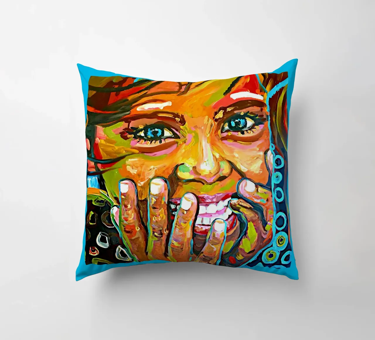 Happiness cuscino da Happy 😃 Art 🎨 by Christine Schnoell