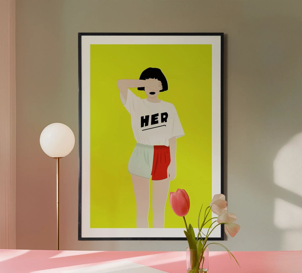 Her IV poster con marco de plástico de Céleste Wallaert