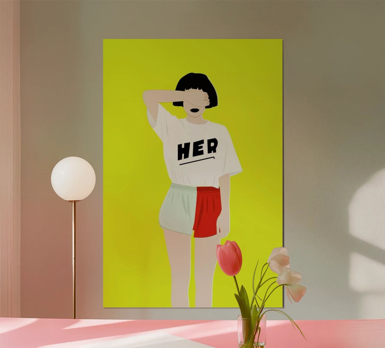Her IV poster con marco de plástico de Céleste Wallaert