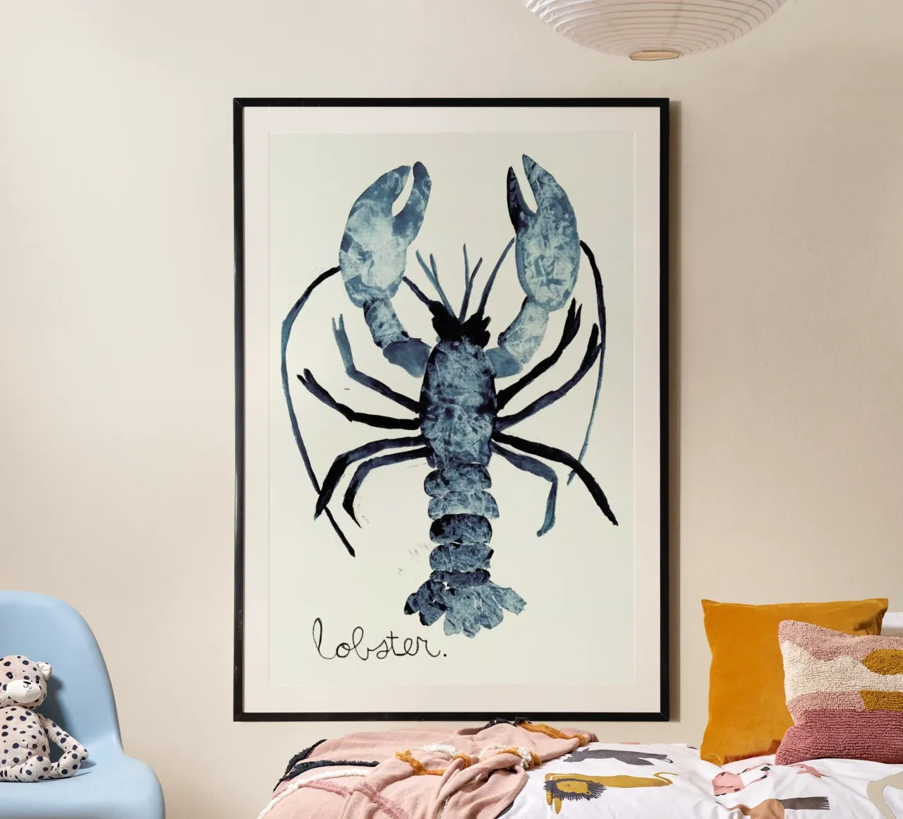 Lobster poster con telaio in alluminio da Nathys_illustration