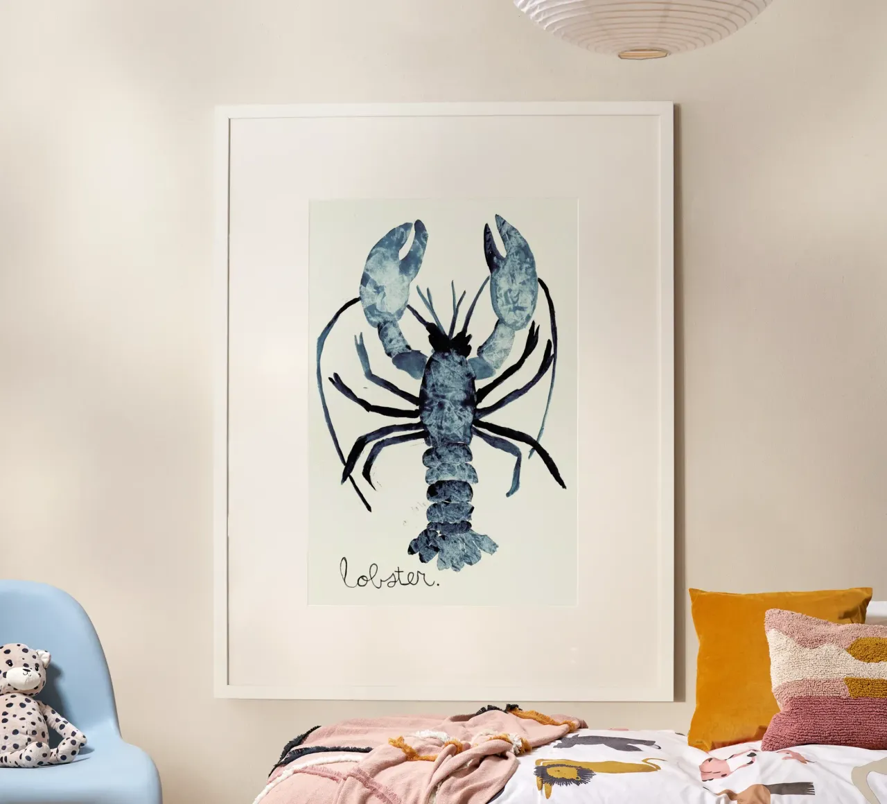 Lobster poster con telaio in alluminio da Nathys_illustration