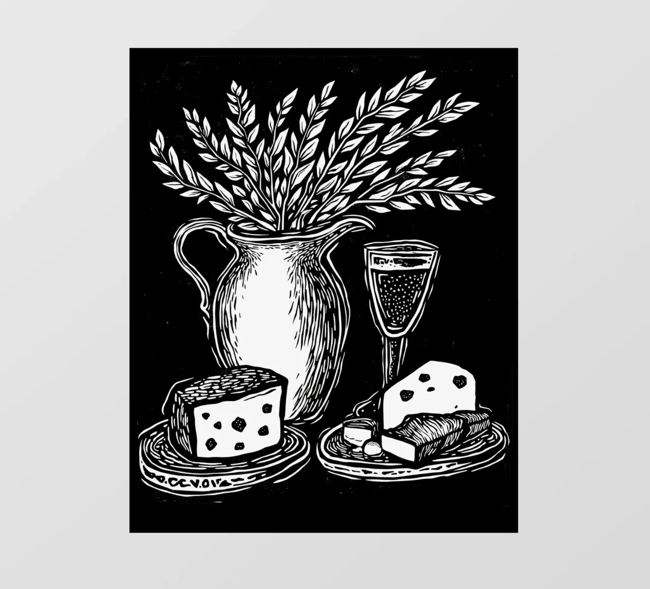 Wine, Wheat, and Cheese pellicola backlit da Indigo Rain