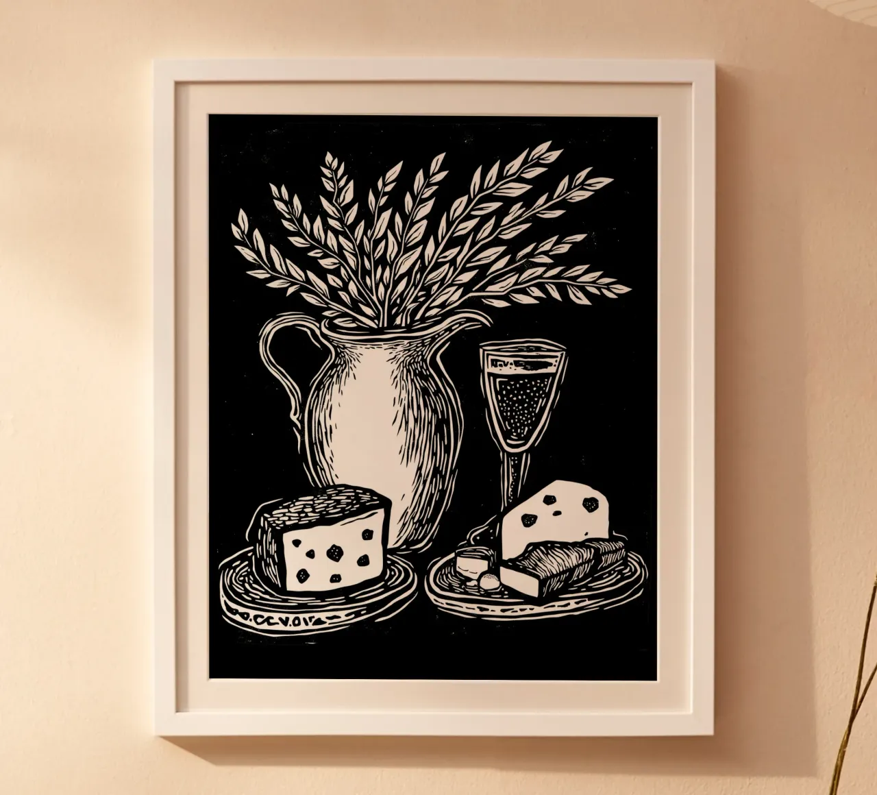 Wine, Wheat, and Cheese poster da Indigo Rain
