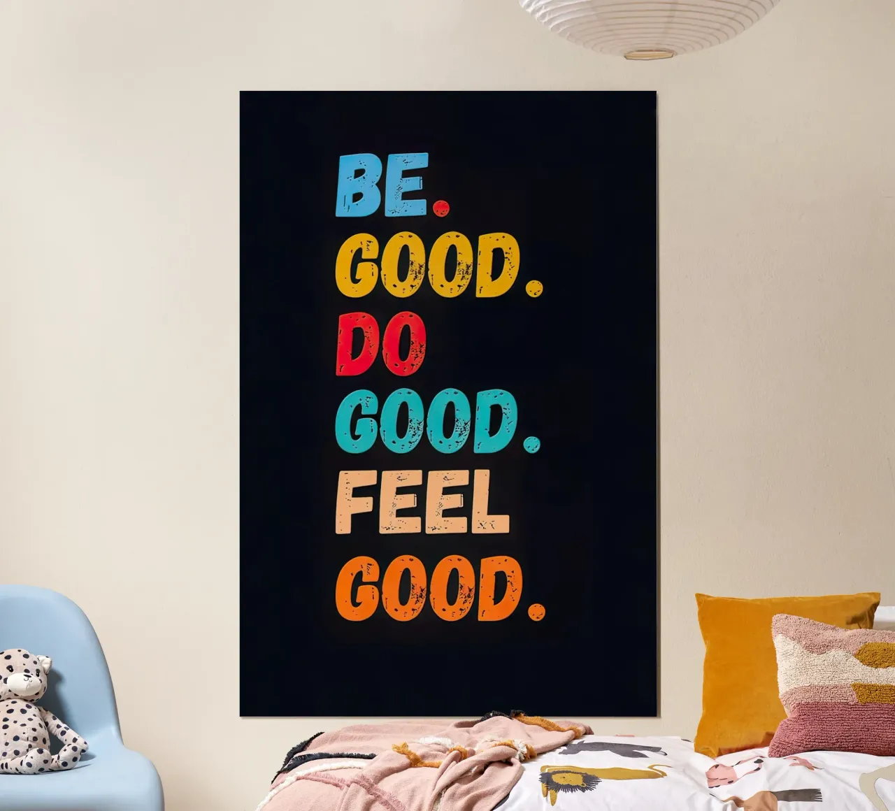 Essere buoni, fare bene, sentirsi bene poster con telaio in alluminio da 🥝 KIWI STORE