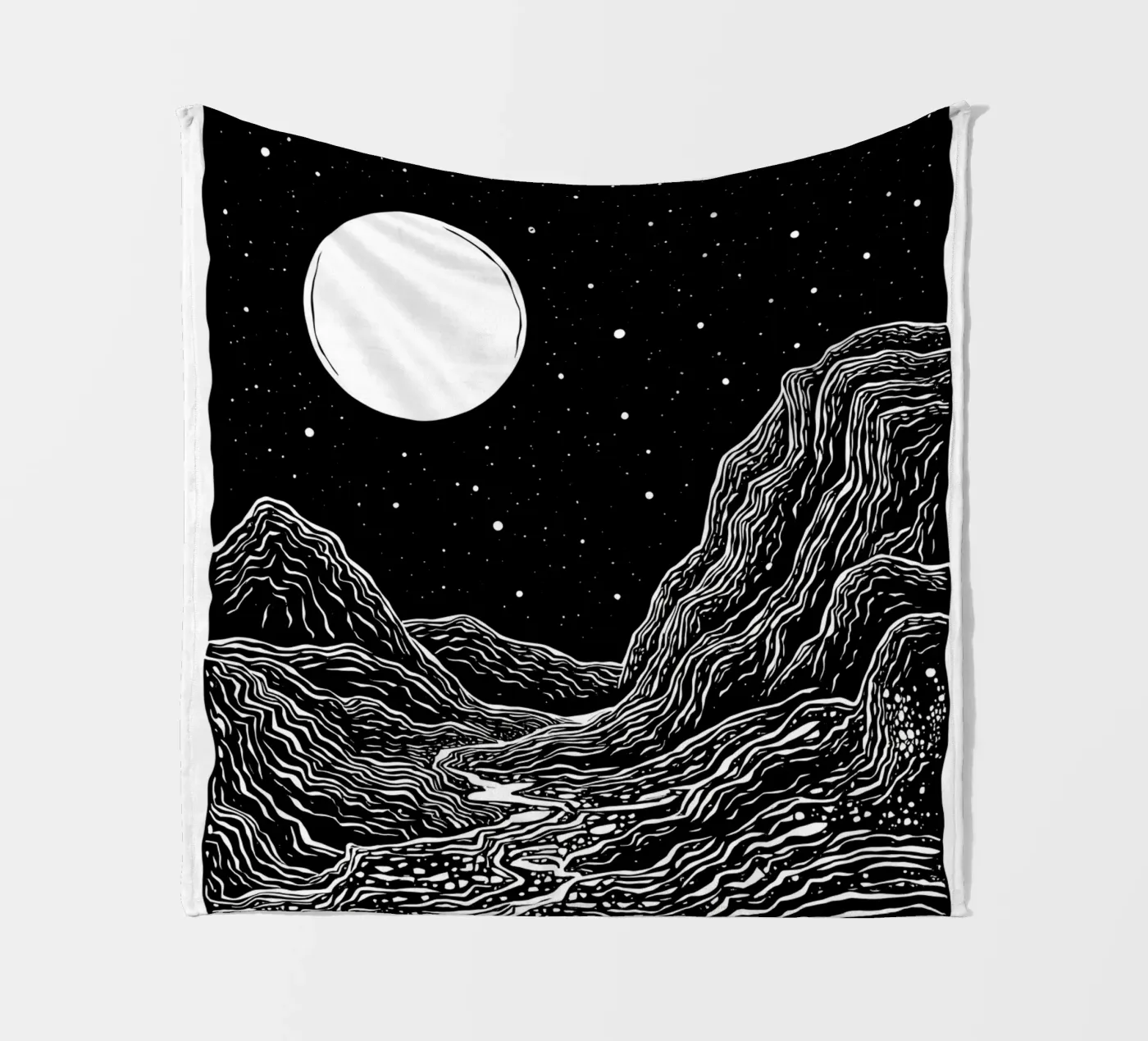 Moonlit Path fleecedeken van Indigo Rain