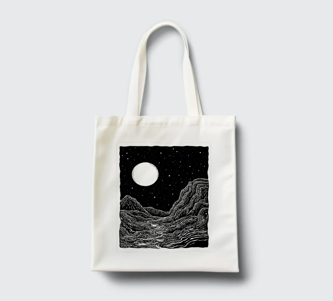 Moonlit Path borsa in juta da Indigo Rain